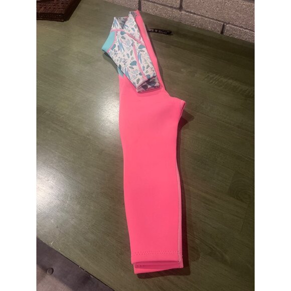 Dive & Sail Kids Pink Full-Body Wetsuit M 90% Neoprene 10% Nylon With Floral Sle - Picture 5 of 8